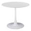 Mesa de Comedor para Salón de Eventos - ZUO OPUS - Blanco - Cubierta de MDF Pintado y Estructura de Acero con Recubrimiento en Polvo