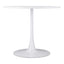 Mesa de Comedor para Salón de Eventos - ZUO OPUS - Blanco - Cubierta de MDF Pintado y Estructura de Acero con Recubrimiento en Polvo