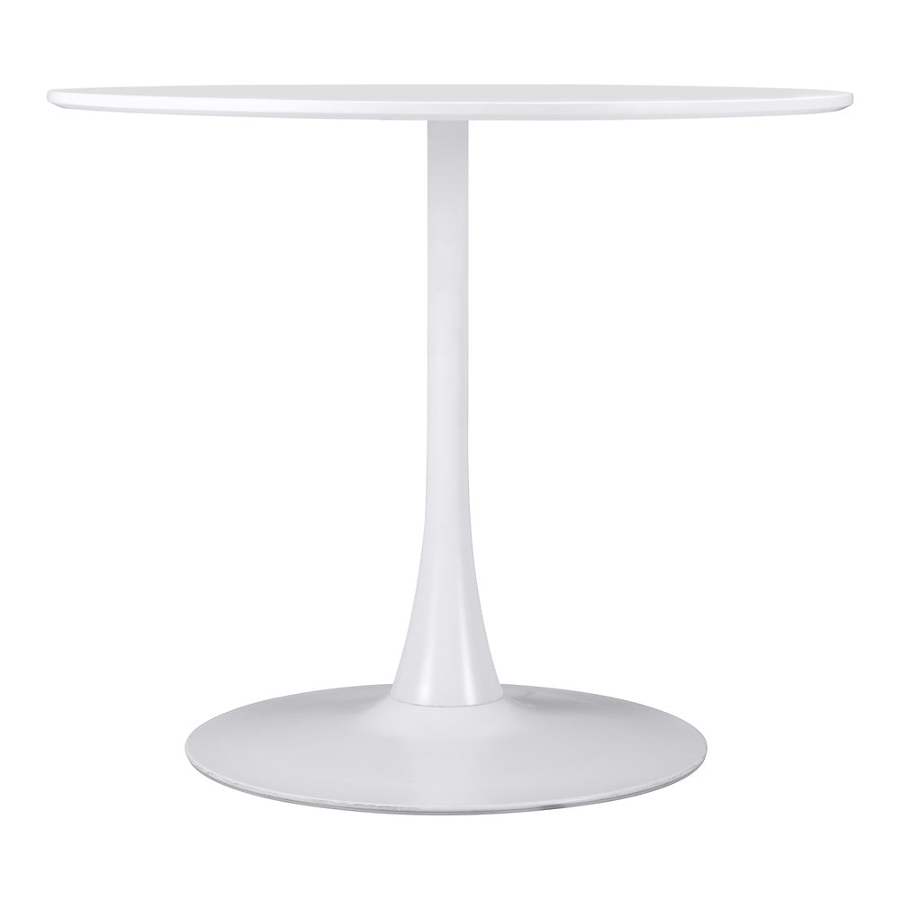 Mesa de Comedor para Salón de Eventos - ZUO OPUS - Blanco - Cubierta de MDF Pintado y Estructura de Acero con Recubrimiento en Polvo