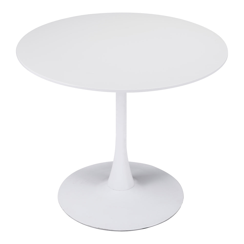 Mesa de Comedor para Salón de Eventos - ZUO OPUS - Blanco - Cubierta de MDF Pintado y Estructura de Acero con Recubrimiento en Polvo