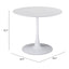 Mesa de Comedor para Salón de Eventos - ZUO OPUS - Blanco - Cubierta de MDF Pintado y Estructura de Acero con Recubrimiento en Polvo
