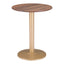 Mesa Bistró para Hotel - ZUO ALTO 60x60 101571 - Varios Colores - Cubierta de MDF Símil Madera y Estructura de Acero con Recubrimiento en Polvo