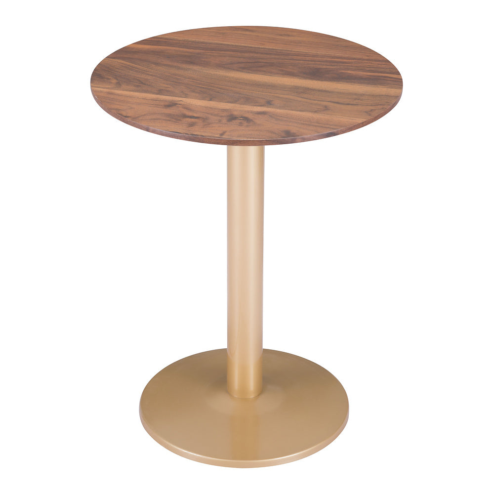 Mesa Bistró para Hotel - ZUO ALTO 60x60 101571 - Varios Colores - Cubierta de MDF Símil Madera y Estructura de Acero con Recubrimiento en Polvo