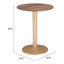 Mesa Bistró para Hotel - ZUO ALTO 60x60 101571 - Varios Colores - Cubierta de MDF Símil Madera y Estructura de Acero con Recubrimiento en Polvo