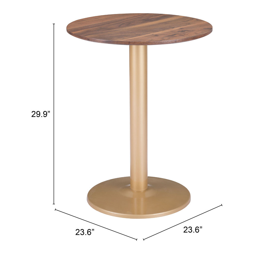 Mesa Bistró para Hotel - ZUO ALTO 60x60 101571 - Varios Colores - Cubierta de MDF Símil Madera y Estructura de Acero con Recubrimiento en Polvo