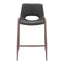 Banco Mostrador para Barra de Hotel - ZUO DESI 52x53 101691 - Varios Colores - Asiento y Respaldo Tapizados en Piel Sintética