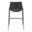 Banco Mostrador para Barra de Hotel - ZUO DESI 52x53 101691 - Varios Colores - Asiento y Respaldo Tapizados en Piel Sintética