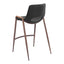 Banco Mostrador para Barra de Hotel - ZUO DESI 52x53 101691 - Varios Colores - Asiento y Respaldo Tapizados en Piel Sintética
