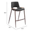 Banco Mostrador para Barra de Hotel - ZUO DESI 52x53 101691 - Varios Colores - Asiento y Respaldo Tapizados en Piel Sintética