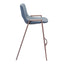 Banco Mostrador para Barra de Hotel - ZUO DESI 52x53 101692 - Varios Colores - Asiento y Respaldo Tapizados en Piel Sintética