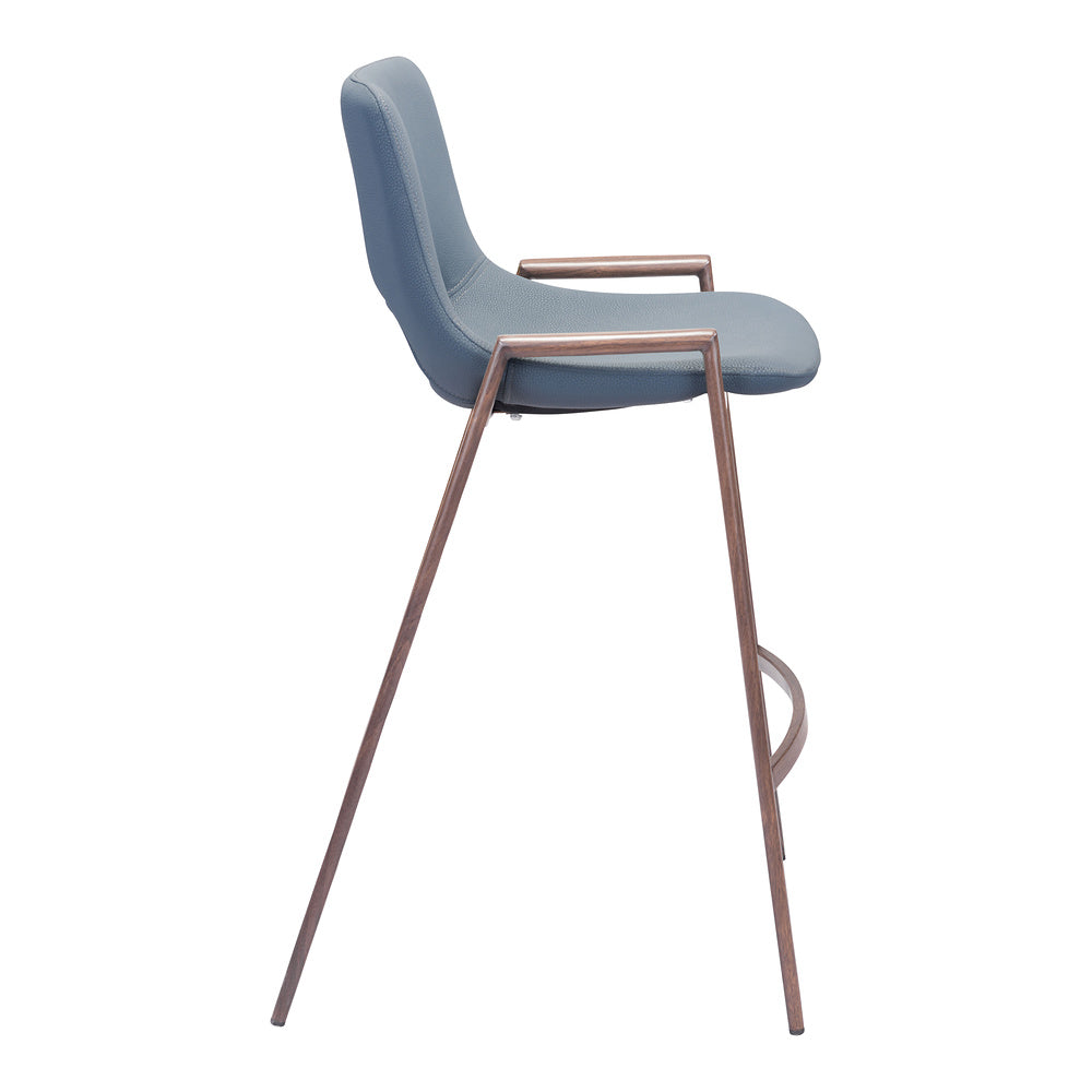 Banco Mostrador para Barra de Hotel - ZUO DESI 52x53 101692 - Varios Colores - Asiento y Respaldo Tapizados en Piel Sintética