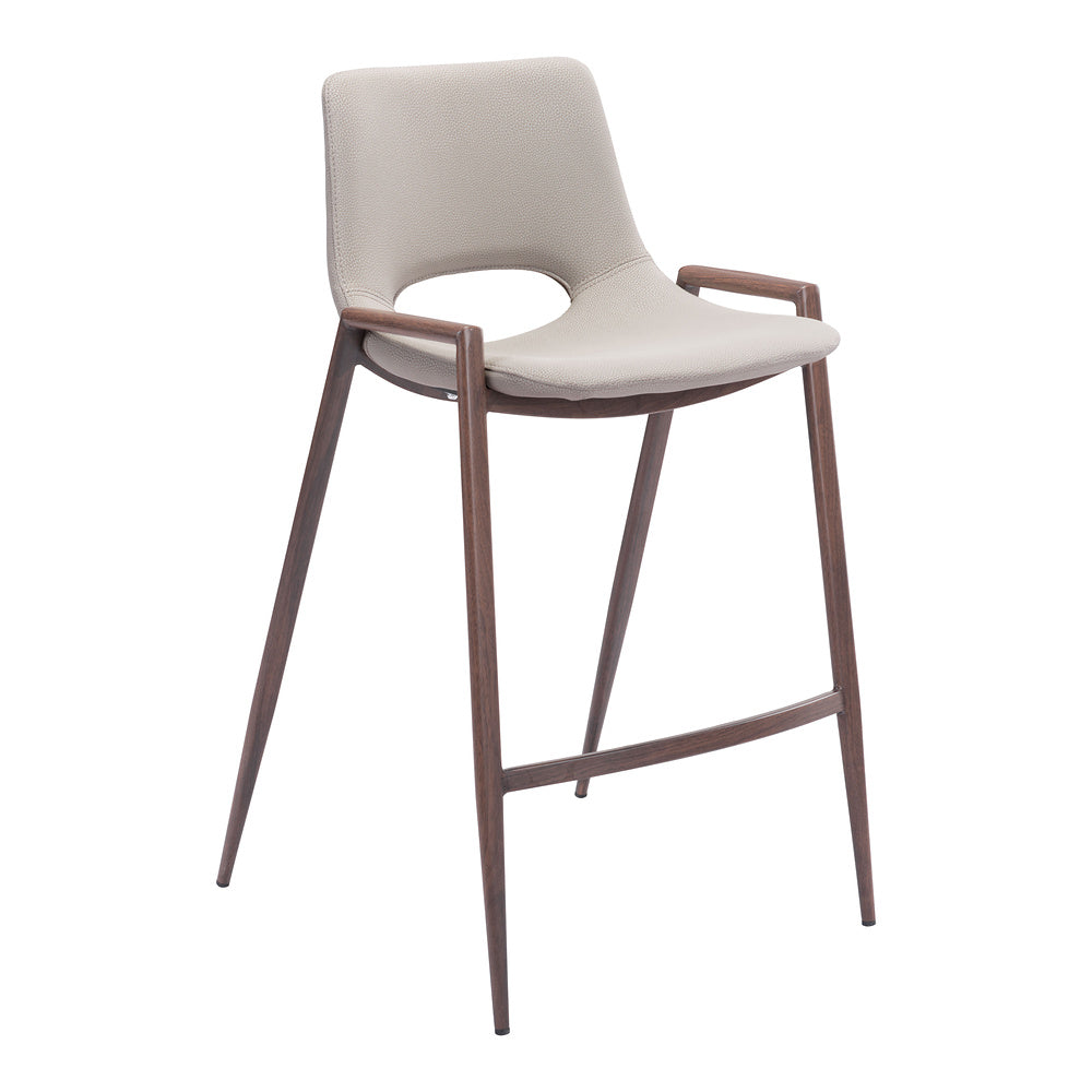 Banco Mostrador para Barra de Hotel - ZUO DESI 52x53 101693 - Varios Colores - Asiento y Respaldo Tapizados en Piel Sintética