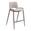 Banco Mostrador para Barra de Hotel - ZUO DESI 52x53 101693 - Varios Colores - Asiento y Respaldo Tapizados en Piel Sintética