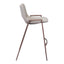 Banco Mostrador para Barra de Hotel - ZUO DESI 52x53 101693 - Varios Colores - Asiento y Respaldo Tapizados en Piel Sintética