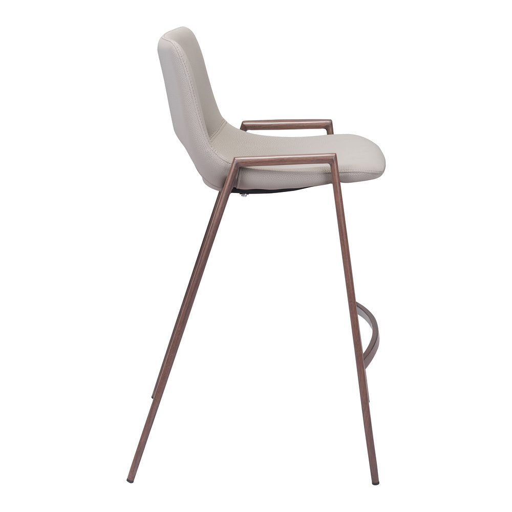 Banco Mostrador para Barra de Hotel - ZUO DESI 52x53 101693 - Varios Colores - Asiento y Respaldo Tapizados en Piel Sintética