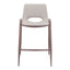 Banco Mostrador para Barra de Hotel - ZUO DESI 52x53 101693 - Varios Colores - Asiento y Respaldo Tapizados en Piel Sintética