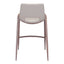 Banco Mostrador para Barra de Hotel - ZUO DESI 52x53 101693 - Varios Colores - Asiento y Respaldo Tapizados en Piel Sintética