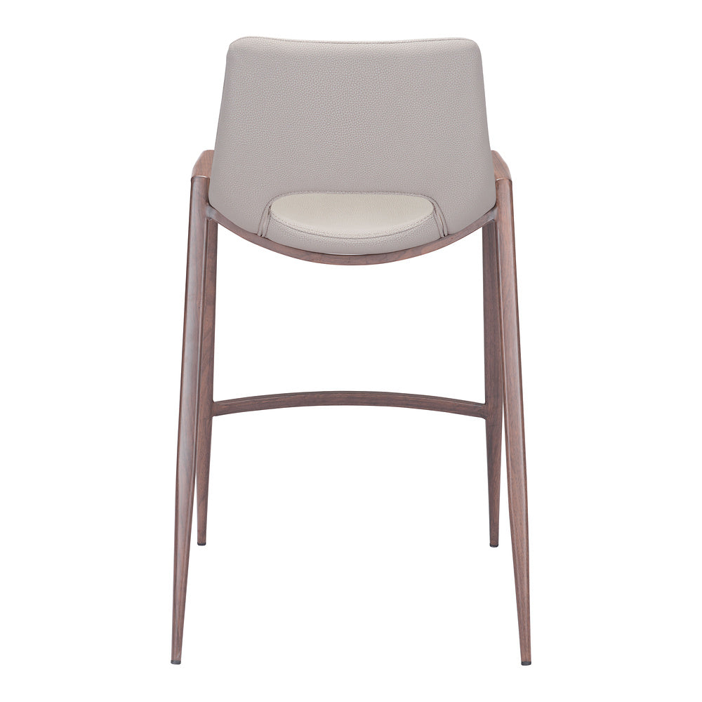 Banco Mostrador para Barra de Hotel - ZUO DESI 52x53 101693 - Varios Colores - Asiento y Respaldo Tapizados en Piel Sintética