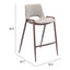 Banco Mostrador para Barra de Hotel - ZUO DESI 52x53 101693 - Varios Colores - Asiento y Respaldo Tapizados en Piel Sintética