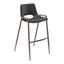 Banco Alto para Comedor de Empresa - ZUO DESI 53x55 101697 - Varios Colores - Asiento y Respaldo Tapizados en Piel Sintética