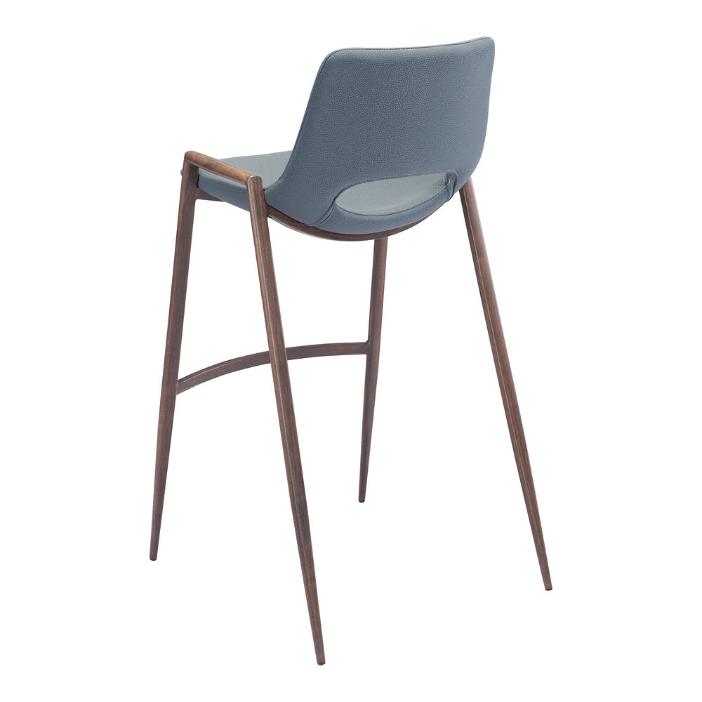 Banco Alto para Comedor de Empresa - ZUO DESI 53x55 101698 - Varios Colores - Asiento y Respaldo Tapizados en Piel Sintética