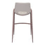 Banco Alto para Comedor de Empresa - ZUO DESI 53x55 101699 - Varios Colores - Asiento y Respaldo Tapizados en Piel Sintética