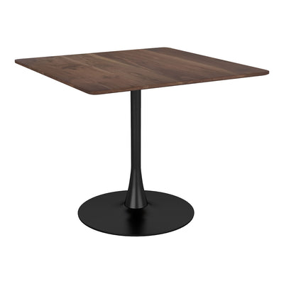 Mesa de Comedor para Salón de Eventos - ZUO MOLLY - Café - Cubierta de MDF Símil Madera y Estructura de Acero con Recubrimiento en Polvo