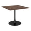 Mesa de Comedor para Salón de Eventos - ZUO MOLLY - Café - Cubierta de MDF Símil Madera y Estructura de Acero con Recubrimiento en Polvo