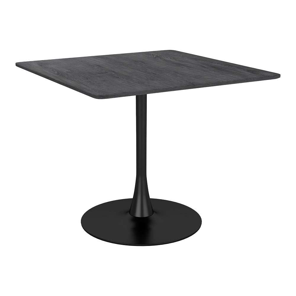 Mesa de Comedor para Salón de Eventos - ZUO MOLLY - Negro - Cubierta de MDF Símil Madera y Estructura de Acero con Recubrimiento en Polvo