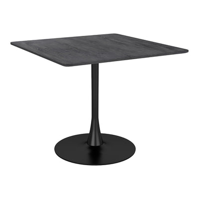 Mesa de Comedor para Salón de Eventos - ZUO MOLLY - Negro - Cubierta de MDF Símil Madera y Estructura de Acero con Recubrimiento en Polvo