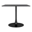 Mesa de Comedor para Salón de Eventos - ZUO MOLLY - Negro - Cubierta de MDF Símil Madera y Estructura de Acero con Recubrimiento en Polvo