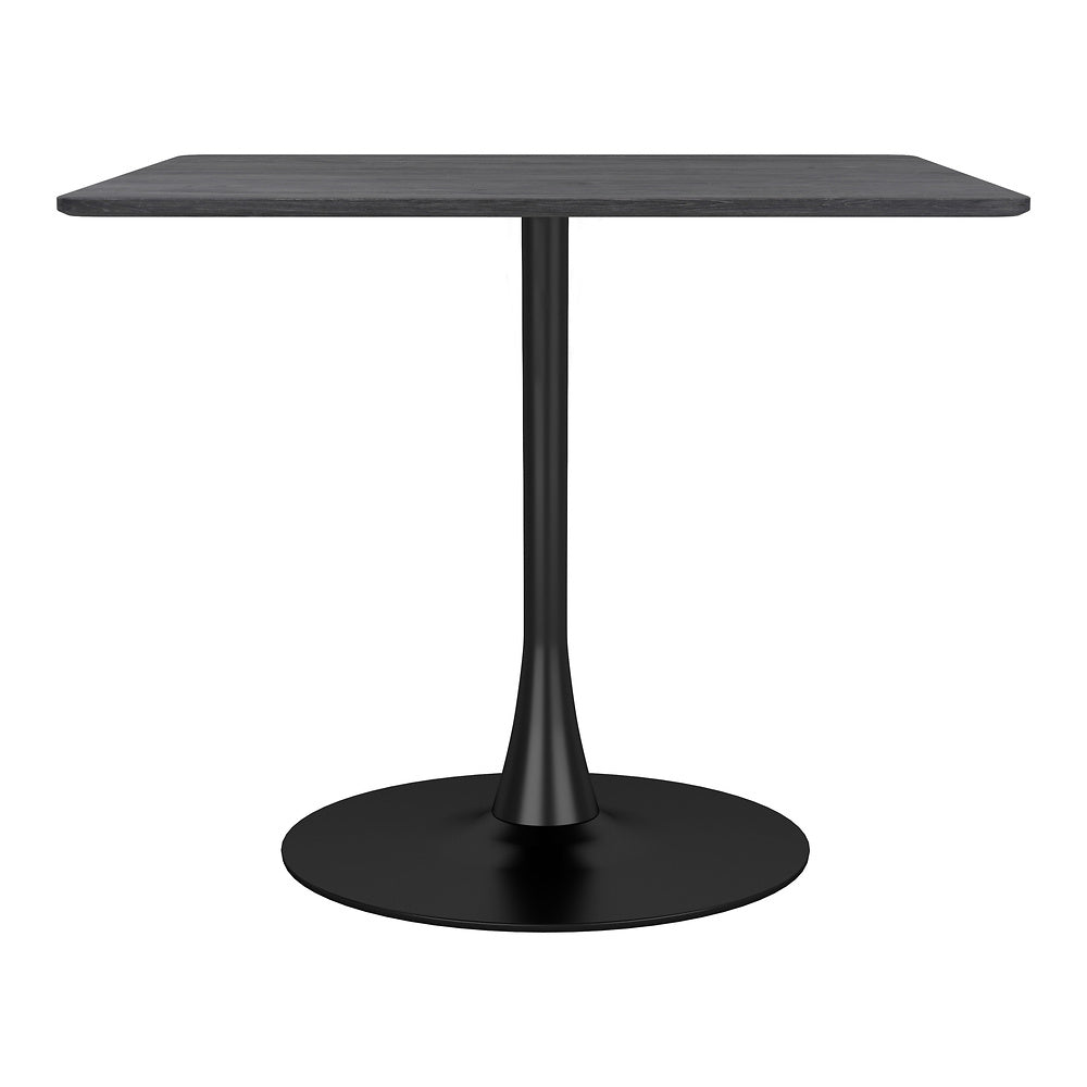 Mesa de Comedor para Salón de Eventos - ZUO MOLLY - Negro - Cubierta de MDF Símil Madera y Estructura de Acero con Recubrimiento en Polvo