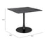 Mesa de Comedor para Salón de Eventos - ZUO MOLLY - Negro - Cubierta de MDF Símil Madera y Estructura de Acero con Recubrimiento en Polvo