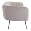 Sofá para Consultorio 3 Plazas - ZUO DECO - Beige - Asiento y Respaldo Tapizados en Tela Tipo Terciopelo