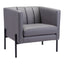 Sillón Ocasional para Boutique - ZUO JESS - Gris - Asiento y Respaldo Tapizados en Piel Sintética