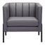 Sillón Ocasional para Boutique - ZUO JESS - Gris - Asiento y Respaldo Tapizados en Piel Sintética