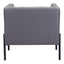 Sillón Ocasional para Boutique - ZUO JESS - Gris - Asiento y Respaldo Tapizados en Piel Sintética