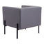 Sillón Ocasional para Boutique - ZUO JESS - Gris - Asiento y Respaldo Tapizados en Piel Sintética