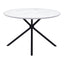 Mesa de Comedor para Restaurante - ZUO AMIENS - Blanco - Cubierta de MDF Símil Mármol y Estructura de Acero con Recubrimiento en Polvo