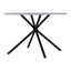 Mesa de Comedor para Restaurante - ZUO AMIENS - Blanco - Cubierta de MDF Símil Mármol y Estructura de Acero con Recubrimiento en Polvo