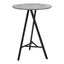 Mesa Alta para Comedor de Empresa - ZUO METZ - Gris - Cubierta de MDF Símil Concreto y Estructura de Acero con Recubrimiento en Polvo