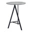Mesa Alta para Comedor de Empresa - ZUO METZ - Gris - Cubierta de MDF Símil Concreto y Estructura de Acero con Recubrimiento en Polvo