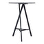 Mesa Alta para Comedor de Empresa - ZUO METZ - Gris - Cubierta de MDF Símil Concreto y Estructura de Acero con Recubrimiento en Polvo