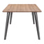 Mesa de Comedor para Hotel - ZUO PERPIGNAN - Café - Cubierta de MDF Símil Madera y Estructura de Acero Pintado