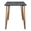 Mesa Mostrador para Bistró - ZUO DEUS - Negro - Cubierta de MDF Símil Madera y Estructura de Acero Pintado