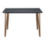 Mesa Mostrador para Bistró - ZUO DEUS - Negro - Cubierta de MDF Símil Madera y Estructura de Acero Pintado