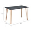 Mesa Mostrador para Bistró - ZUO DEUS - Negro - Cubierta de MDF Símil Madera y Estructura de Acero Pintado