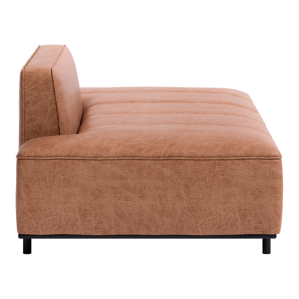 Sofá para Spa 3 Plazas - ZUO CONFECTION - Varios Colores - Asiento y Respaldo Tapizados en Piel Sintética - Café