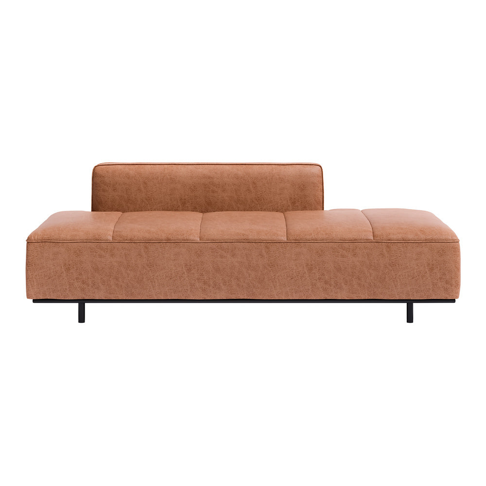 Sofá para Spa 3 Plazas - ZUO CONFECTION - Varios Colores - Asiento y Respaldo Tapizados en Piel Sintética - Café