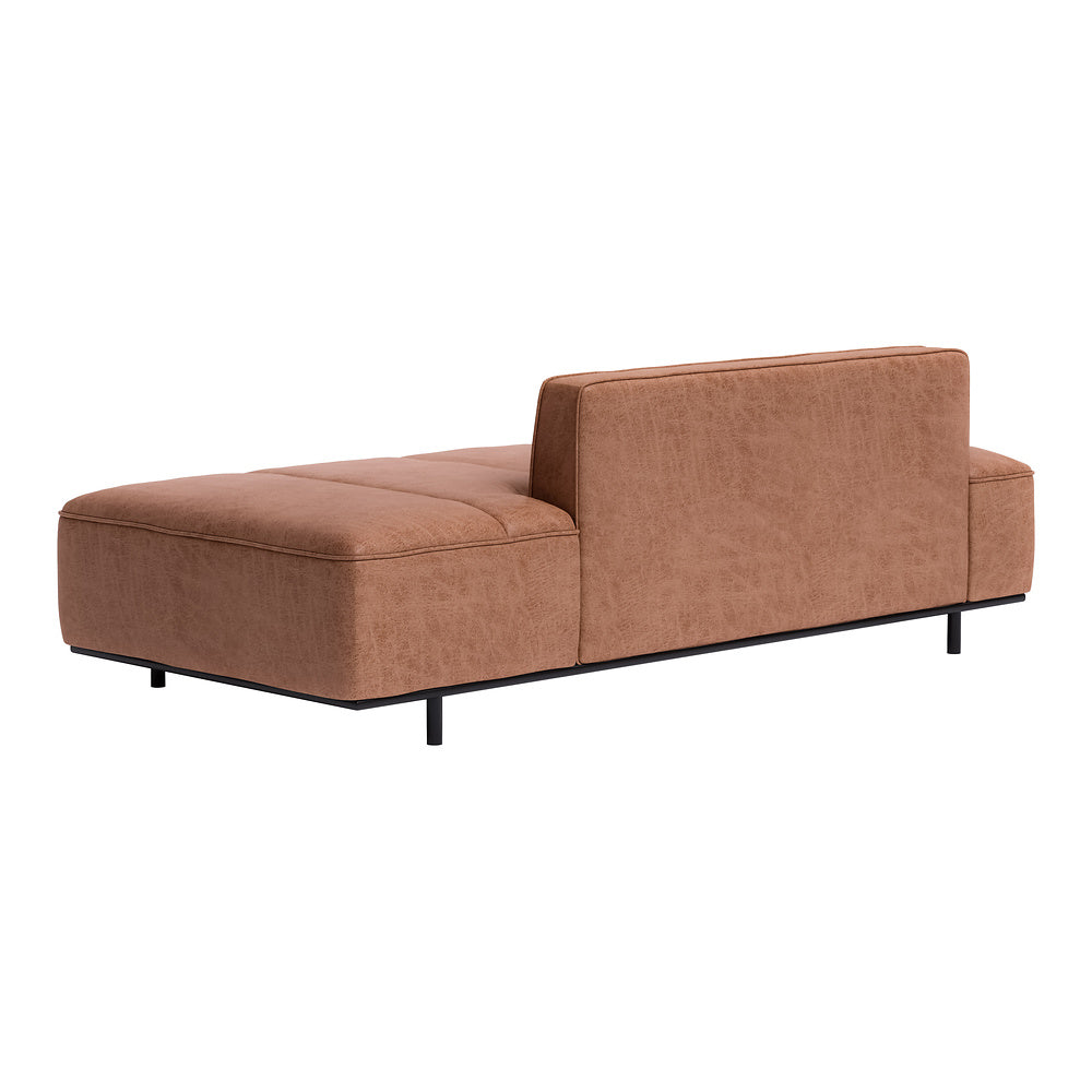 Sofá para Spa 3 Plazas - ZUO CONFECTION - Varios Colores - Asiento y Respaldo Tapizados en Piel Sintética - Café